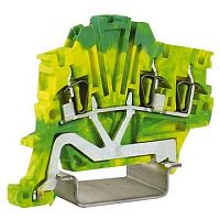 Пружинная клемма для заземления DKC Quadro 1,5мм?, желто-зеленый, ZHT410 | код. ZHT410 |  DKC